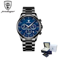 Reloj POEDAGAR para Hombre - Elegante - Acero - Azul/Negro